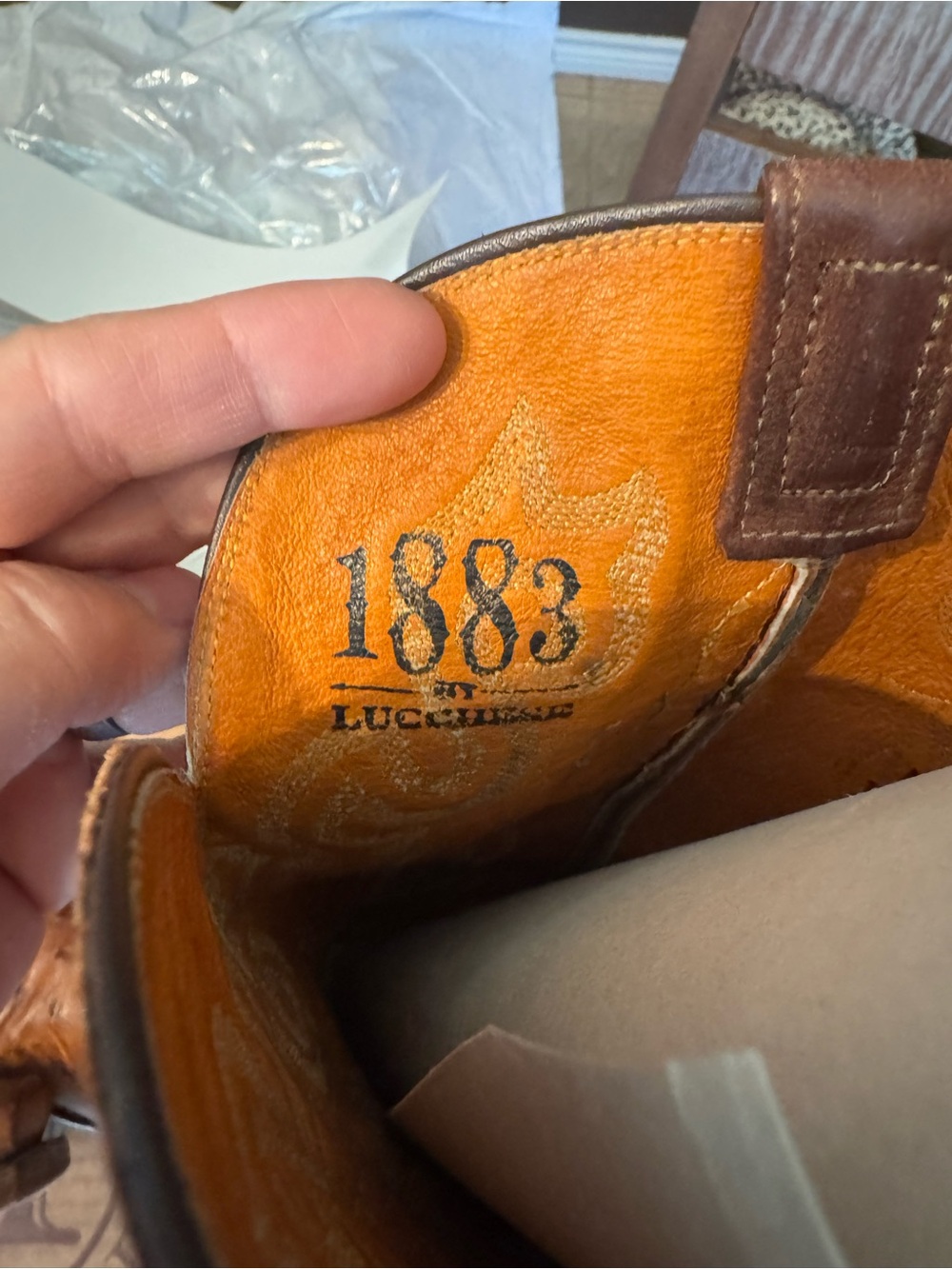 Lucchese 1883 Ostrich Western Cowboy Boots women’s Size 8.5 B - Picture 6 of 7